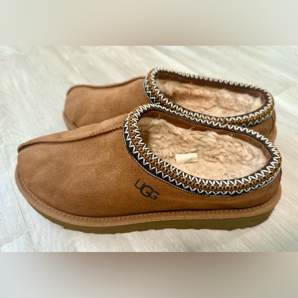 UGG Classic Tasman Chestnut Suede Slippers Women's Shoes Sz 12 - Picture 5 of 11